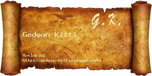 Gedeon Kitti névjegykártya